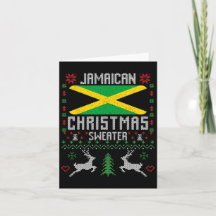 Jamaica Flag Jamaikanischer Weihnachtssüßer Karte
