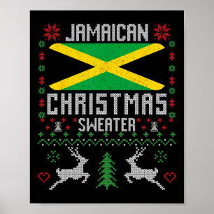 Jamaica Flag Jamaikanischer Weihnachtssüßer Poster