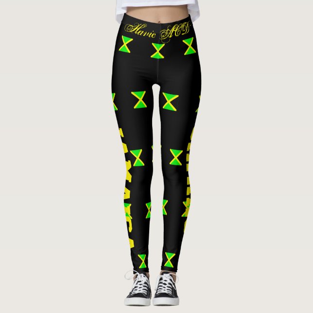 JAMAICA FLAG LEGGINGS BLACK HAVIC ACD (Vorderseite)