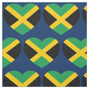 Jamaica Flag Liebe Herzmuster Stoff