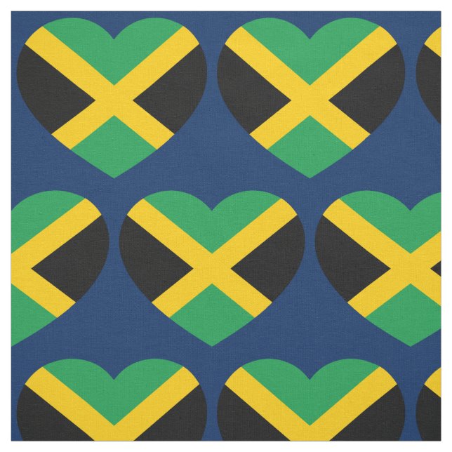 Jamaica Flag Liebe Herzmuster Stoff (Muster)