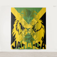 jamaica Flag Lion of Judah Tapestry Design