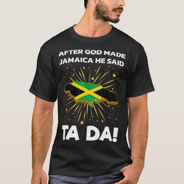 Jamaica Flag Map Jamaican T-Shirt (Vorderseite)