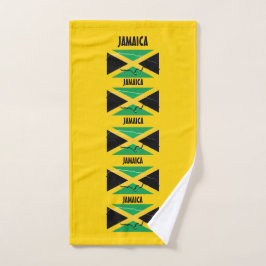 JAMAICA FLAG MAP KONTUR Personalisiert Gelb Handtuch