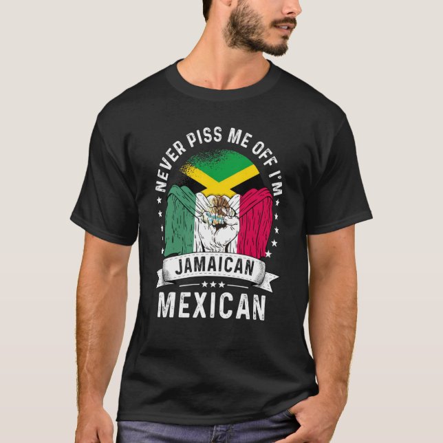 Jamaica Flag Mexico Grown Humor Citizen Pride T-Shirt (Vorderseite)