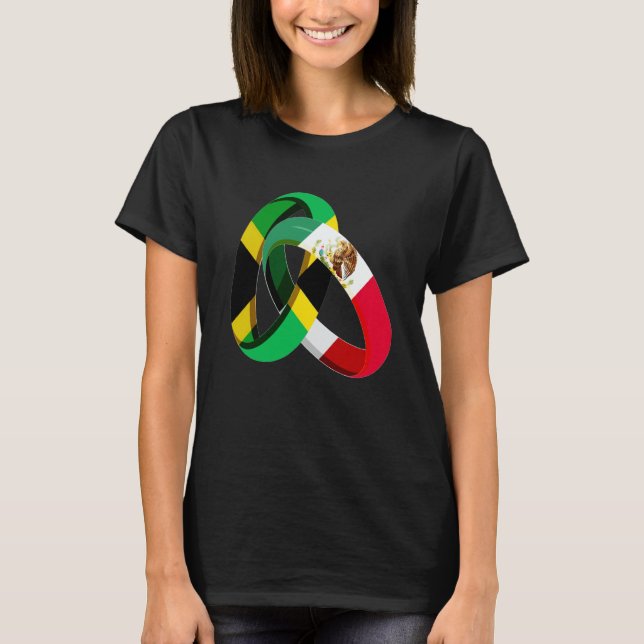 Jamaica Flag Mexico Grown Ring Marriage Wedding T-Shirt (Vorderseite)