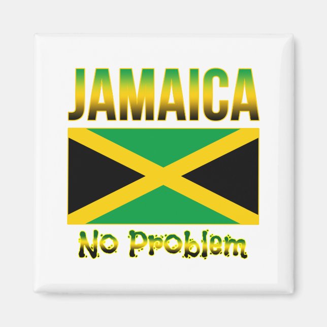 Jamaica Flag No Problem Magnet (Vorne)