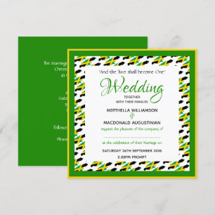 JAMAICA FLAG Patriotic Custom Wedding Einladung
