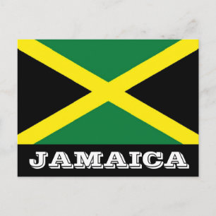 Jamaica flag postcard postkarte