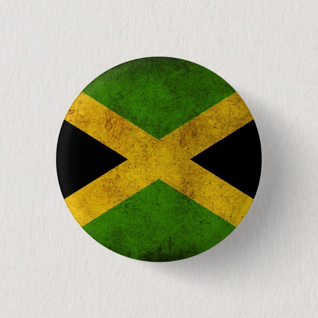 Jamaica Flag - Proud Jamaicans - Rasta Button (Vorderseite)