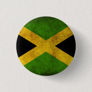 Jamaica Flag - Proud Jamaicans - Rasta Button