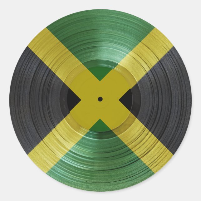 Jamaica Flag Proud Jamaicans Reggae Music Sticker (Vorderseite)