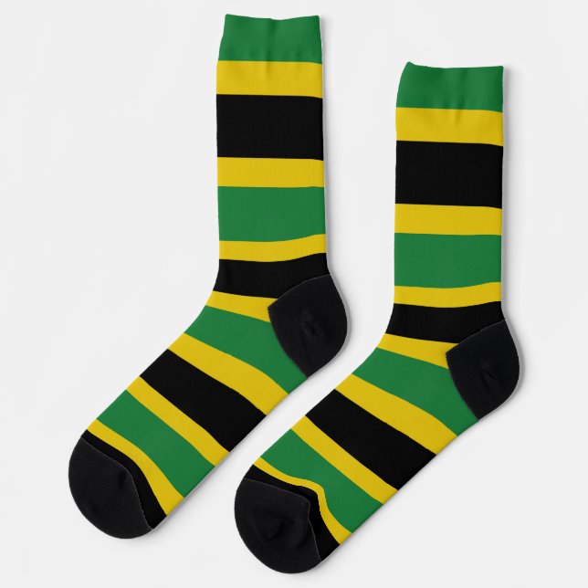 Jamaica Flag Proud Jamaicans Roots Socks  Socken (Linkes Detail)