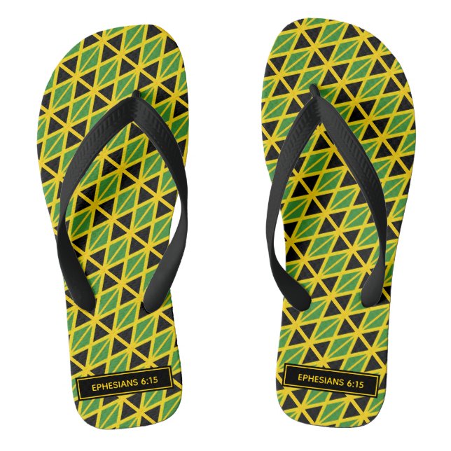 JAMAICA FLAG Scripting Karneval Personalisiert Flip Flops (Fußbett)