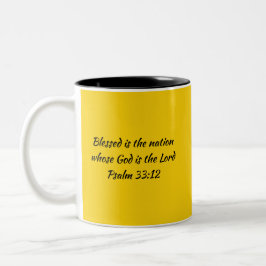 JAMAICA FLAG Scripture Customized Patriotic Yellow Zweifarbige Tasse