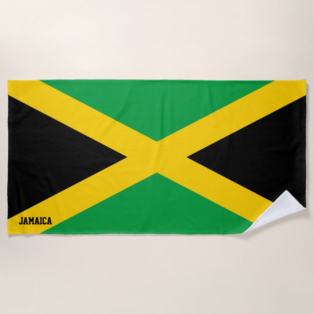 Jamaica Flag Splendid Patriotic Strandtuch (Vorderseite)