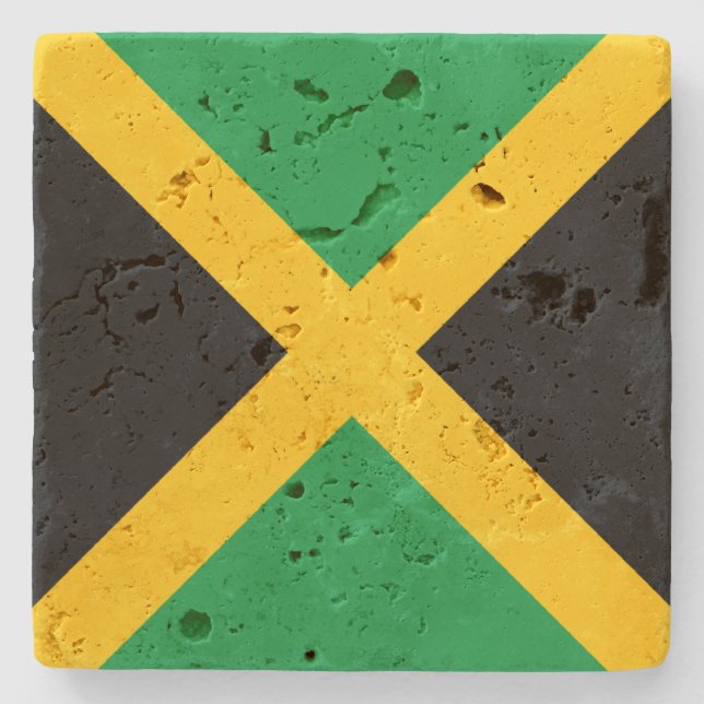 Jamaica Flag Stone Untersetzer (Vorderseite)