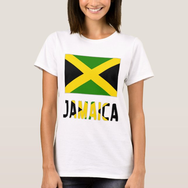Jamaica Flag & Word T-Shirt (Vorderseite)