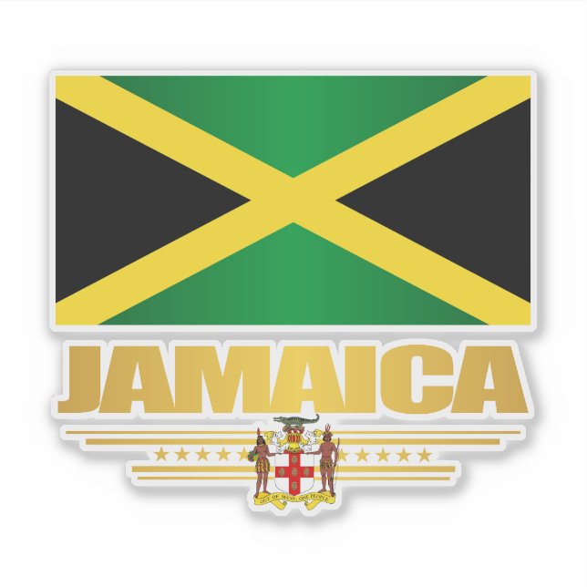 Jamaica-Flagge Aufkleber (Vorderseite)