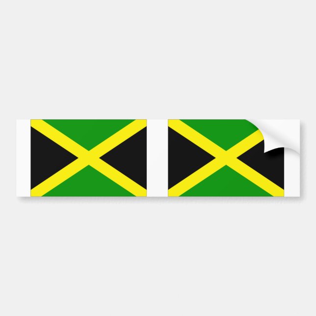 Jamaica-Flagge Autoaufkleber (Vorne)