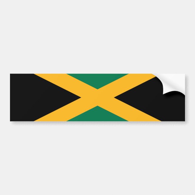 Jamaica-Flagge Autoaufkleber (Vorne)