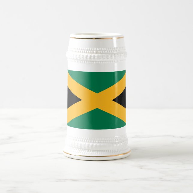 Jamaica-Flagge Bierglas (Mittel)