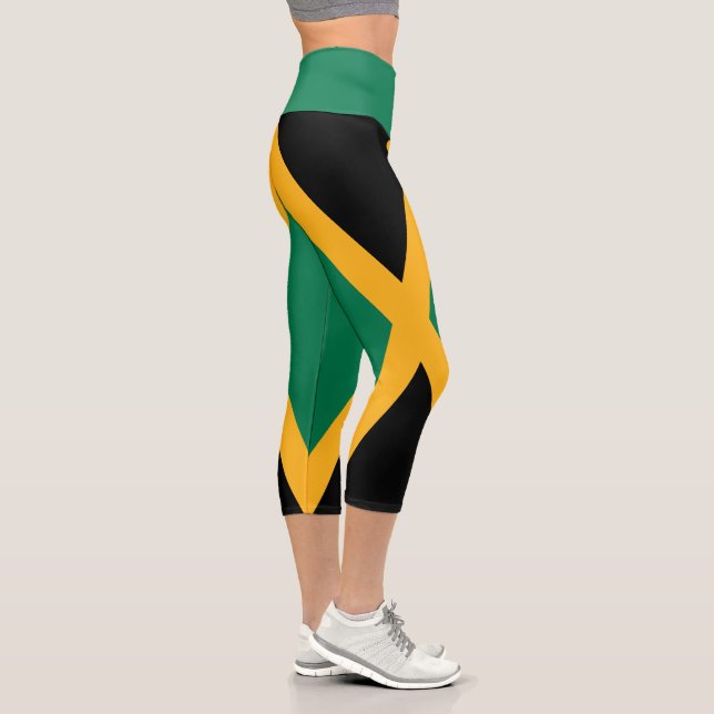 Jamaica-Flagge Capri Leggings (Rechts)