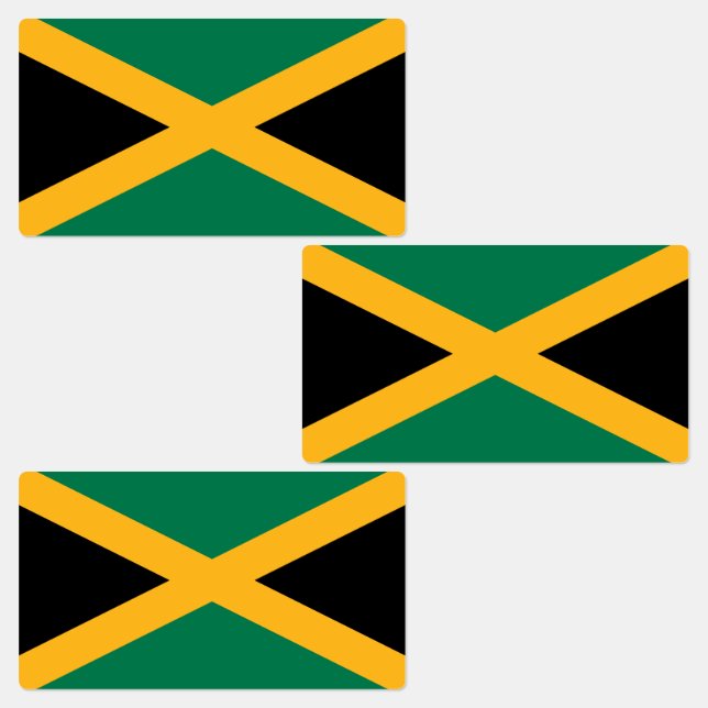 Jamaica-Flagge Etiketten (Gruppe)