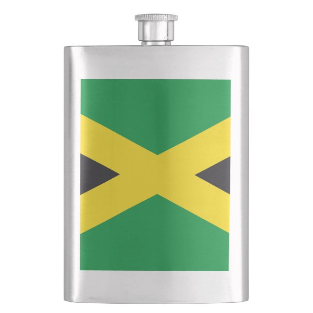 Jamaica-Flagge Flachmann (Vorderseite)