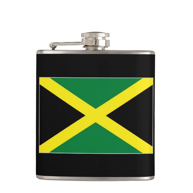Jamaica-Flagge Flachmann (Vorderseite)
