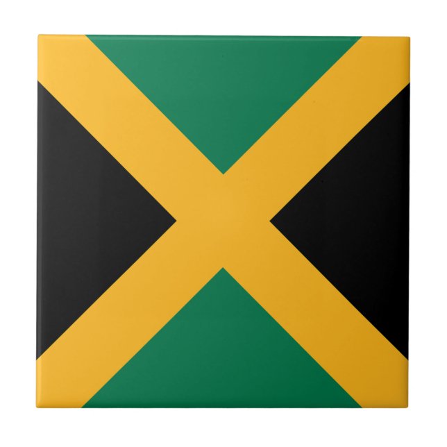Jamaica-Flagge Fliese (Vorderseite)