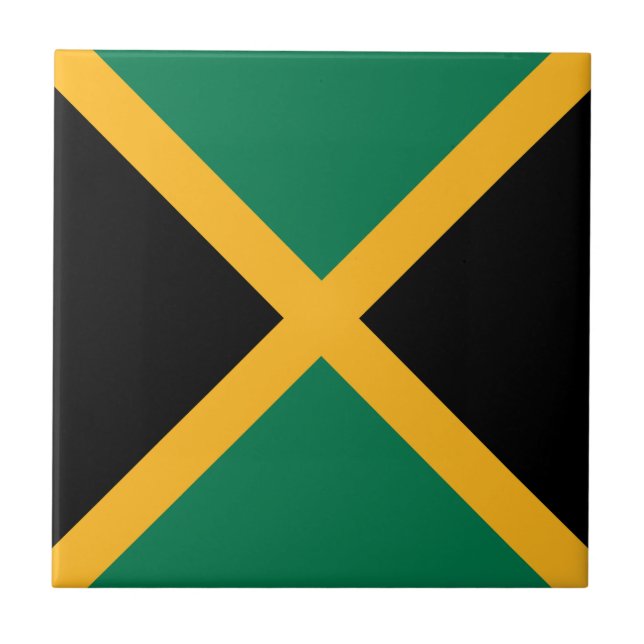 Jamaica-Flagge Fliese (Vorderseite)