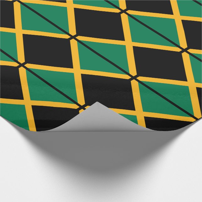 Jamaica-Flagge Geschenkpapier (Ecke)