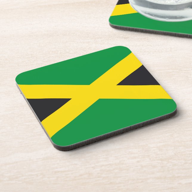 Jamaica-Flagge Getränkeuntersetzer (Linke Seite)