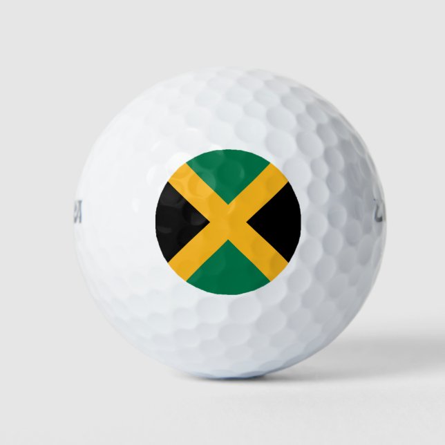 Jamaica-Flagge Golfball (Vorderseite)