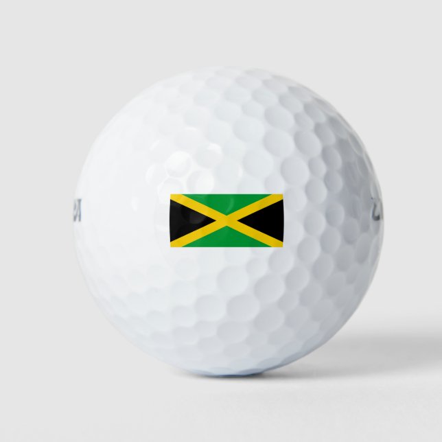 Jamaica-Flagge Golfball (Vorderseite)