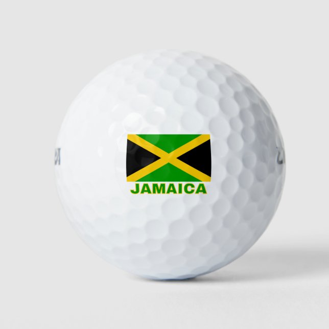 Jamaica-Flagge Golfball (Vorderseite)