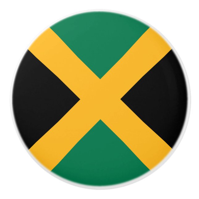 Jamaica-Flagge Keramikknauf (Vorderseite)
