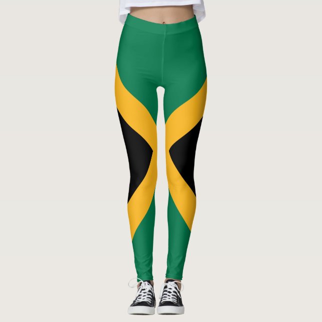 Jamaica-Flagge Leggings (Vorderseite)