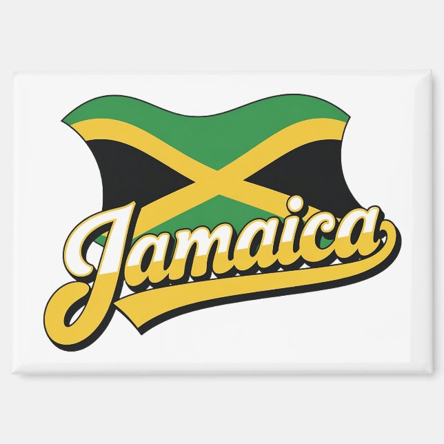 Jamaica-Flagge Magnet (Vorderseite)