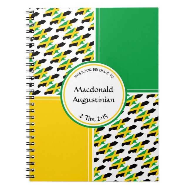 JAMAICA-Flagge | Map-Kontur | Sermon Notizblock (Vorderseite)