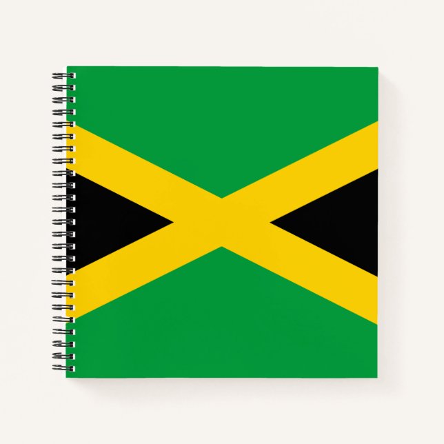 Jamaica-Flagge Notizbuch (Vorderseite)