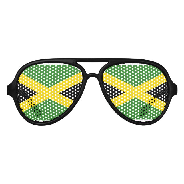 Jamaica-Flagge Partybrille (Vorderseite)