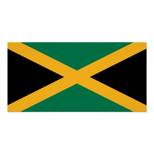 Jamaica-Flagge Poster (Vorderseite)