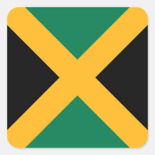 Jamaica-Flagge Quadratischer Aufkleber