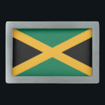 Jamaica-Flagge Rechteckige Gürtelschnalle<br><div class="desc">Patriotische Flagge Jamaikas.</div>