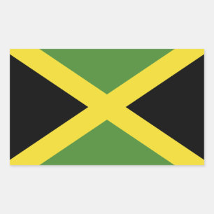 Jamaica-Flagge Rechteckiger Aufkleber
