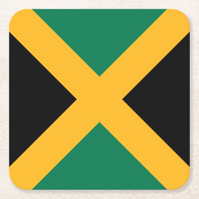 Jamaica-Flagge Rechteckiger Pappuntersetzer (Vorderseite)