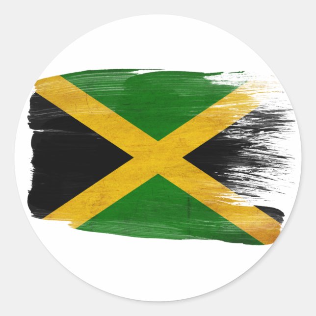 Jamaica-Flagge Runder Aufkleber (Vorderseite)