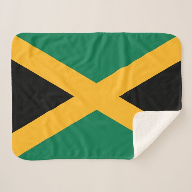 Jamaica-Flagge Sherpadecke (Vorderseite (Horizontal))